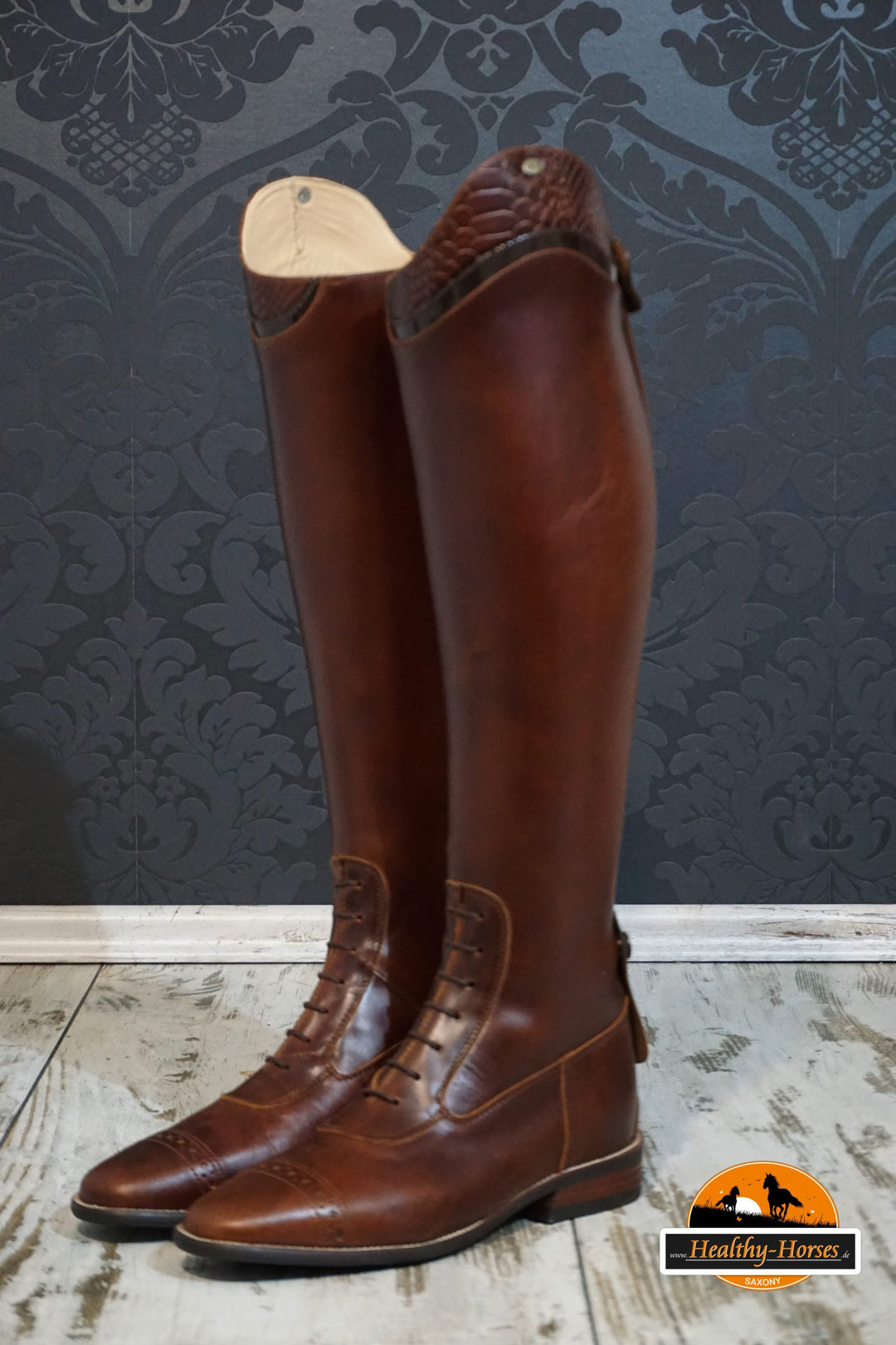 Reitstiefel - Modell Maidstone - Braun Seahorse old mit Prägung