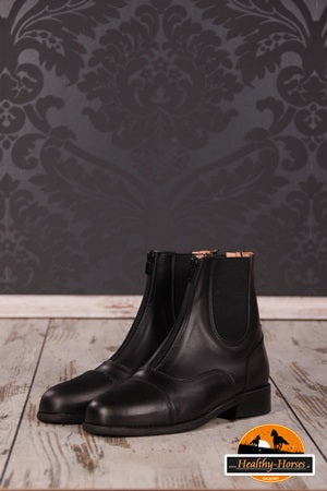 Ankle Boots with Zipper - Black