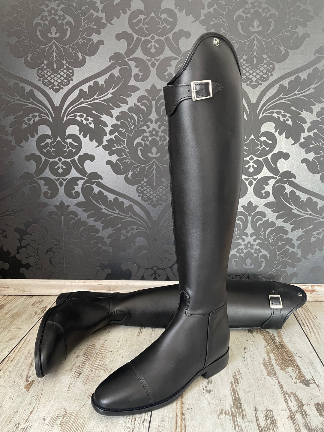 Riding boots model Classico - Black with polo buckle