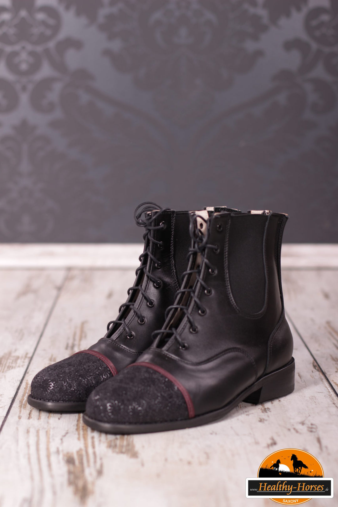 Stiefeletten geschnürt - Schwarz