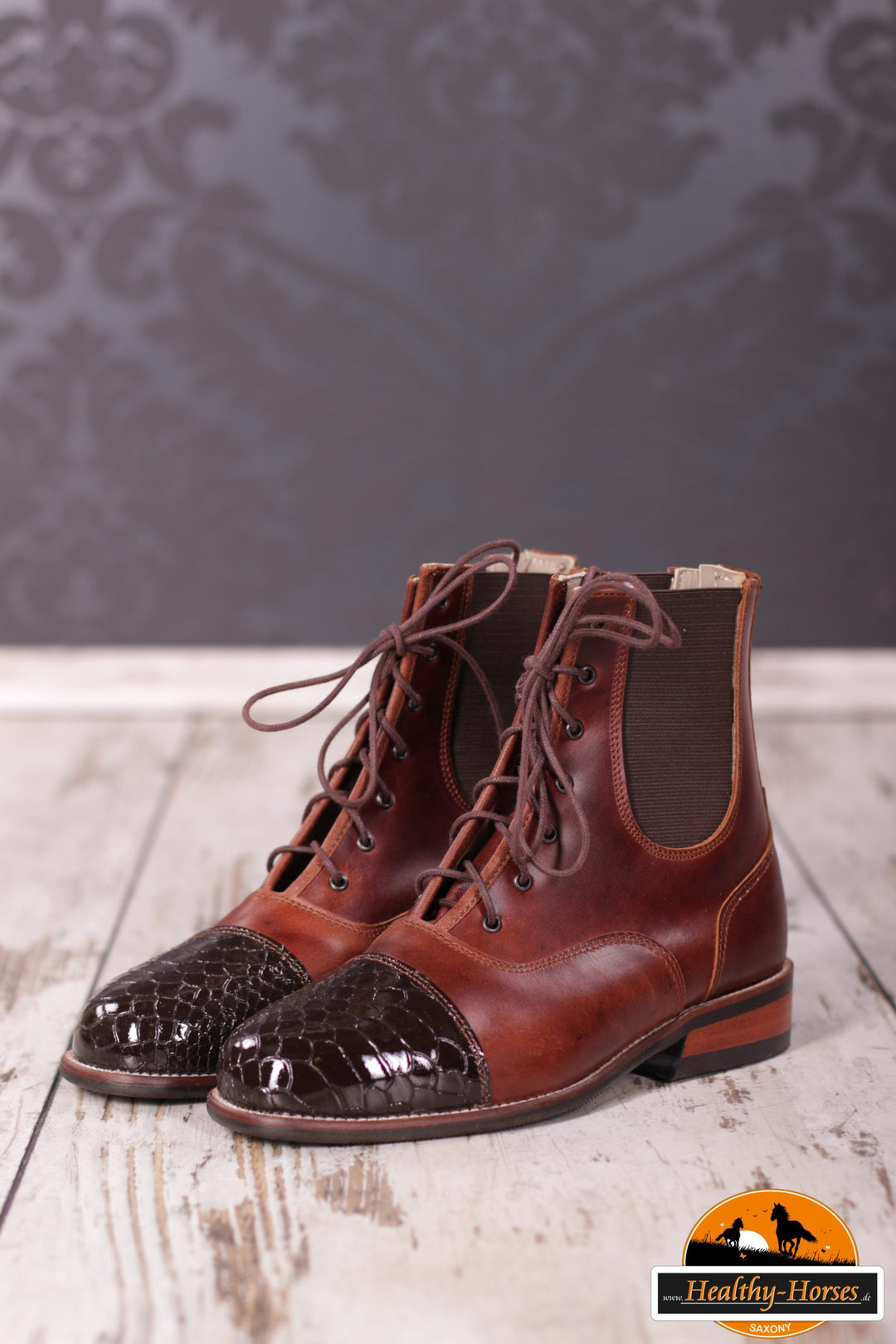 Lace-up ankle boots - Brown