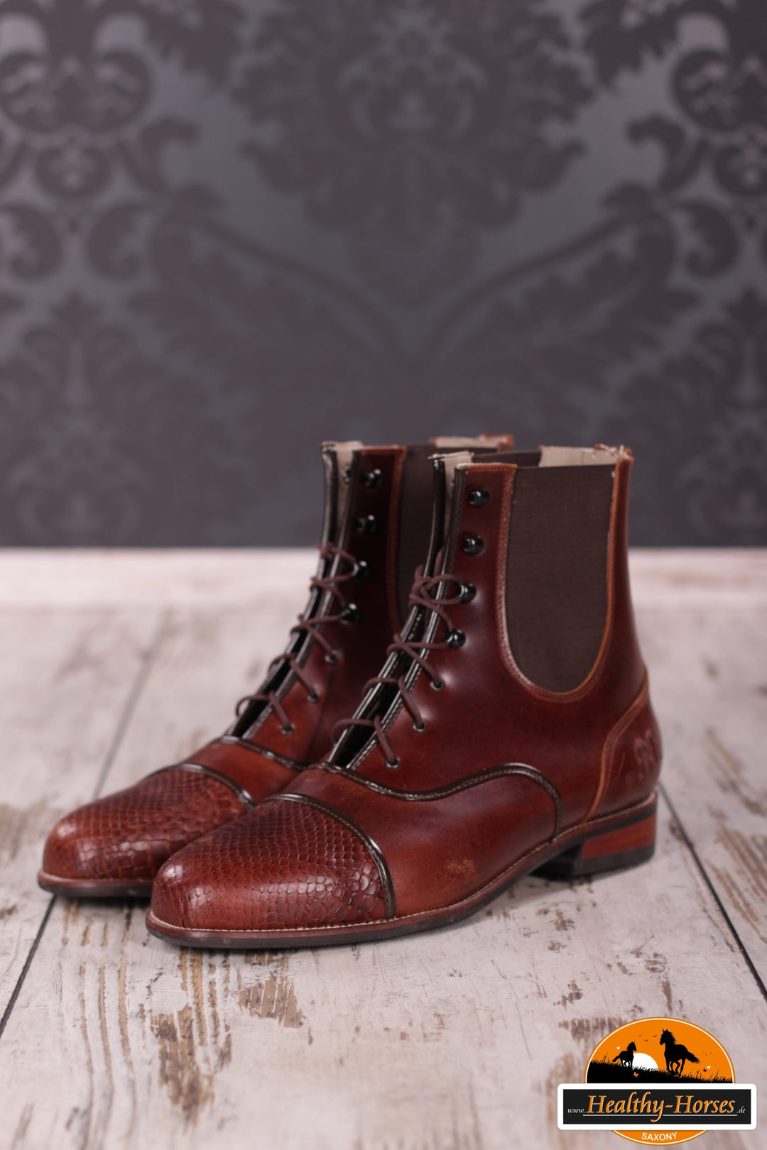 Lace-up ankle boots - Brown