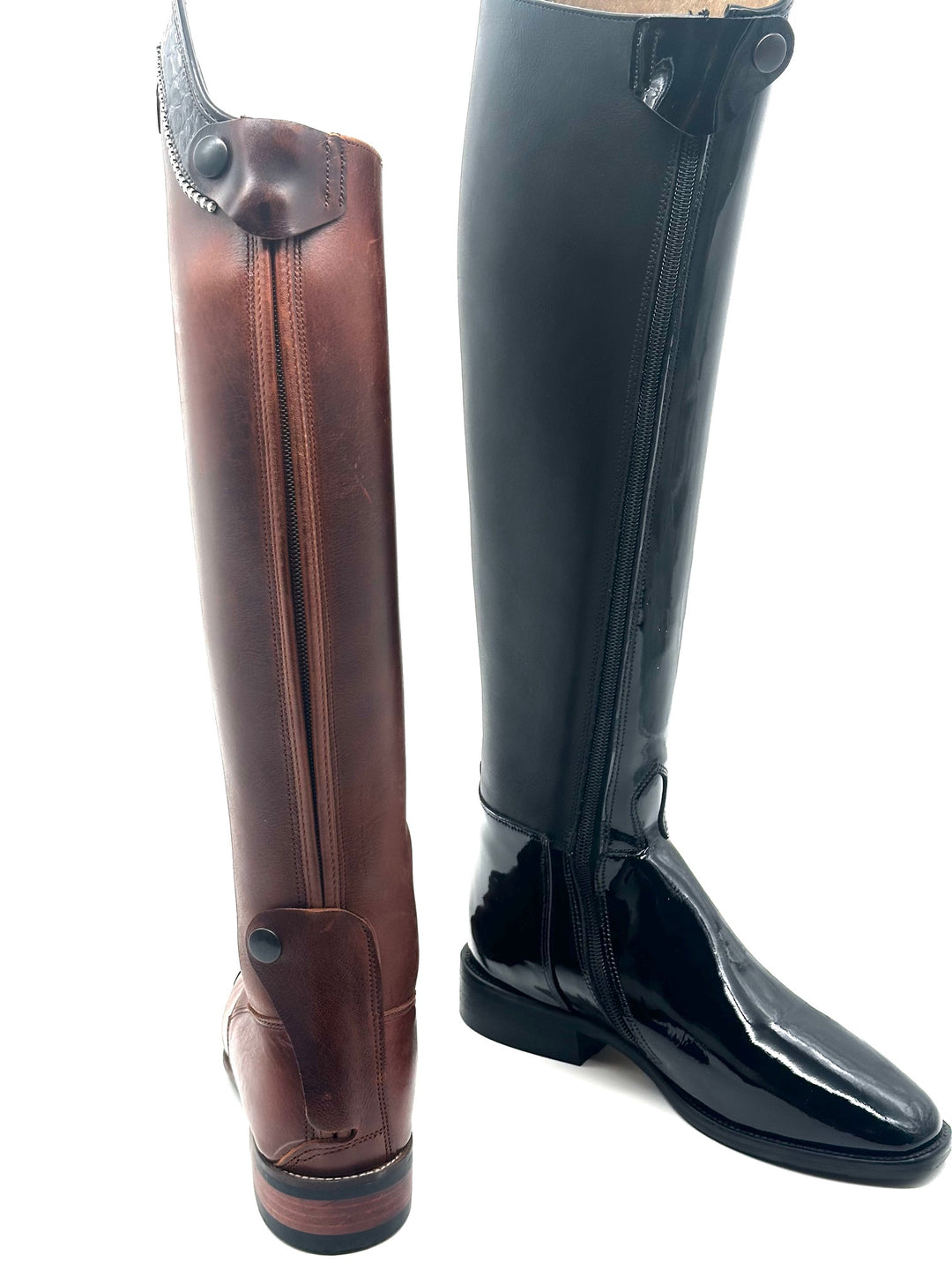 Replace the zipper on each riding boot