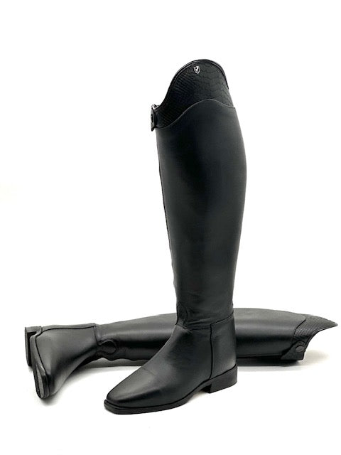 Riding boots model Classico - Black with mambo embossing