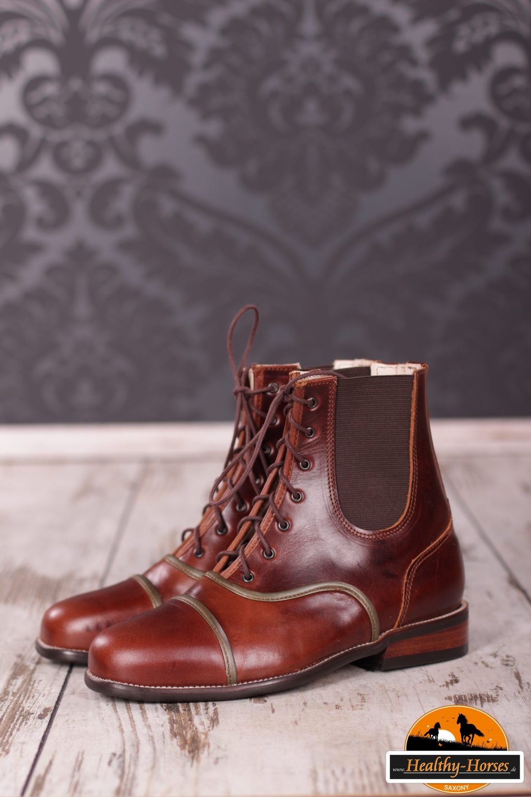 Lace-up ankle boots - Brown