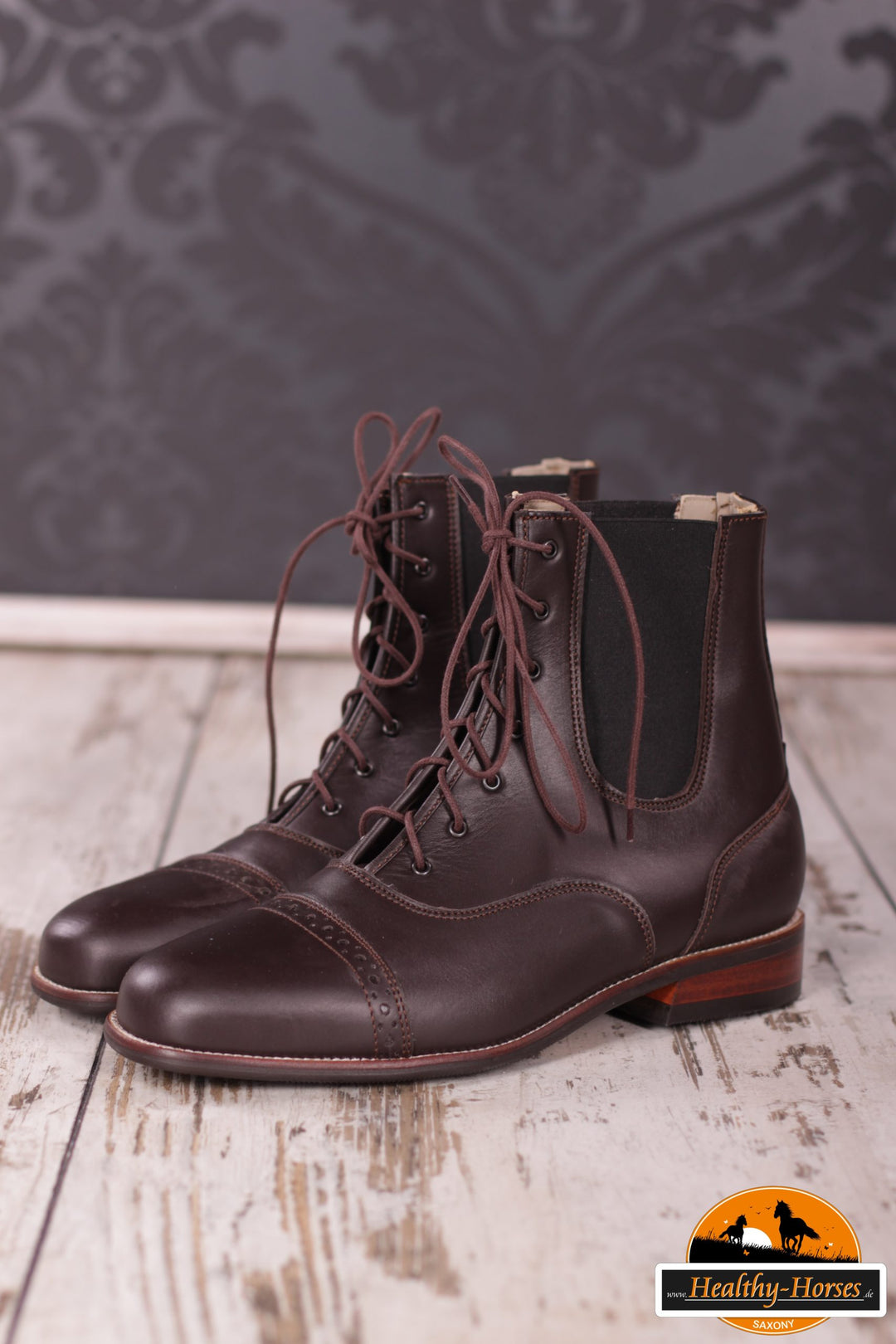 Lace-up ankle boots - Brown