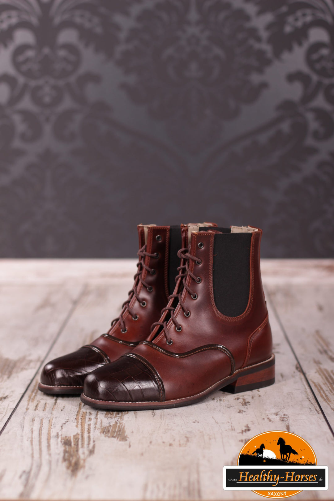 Lace-up ankle boots - Brown