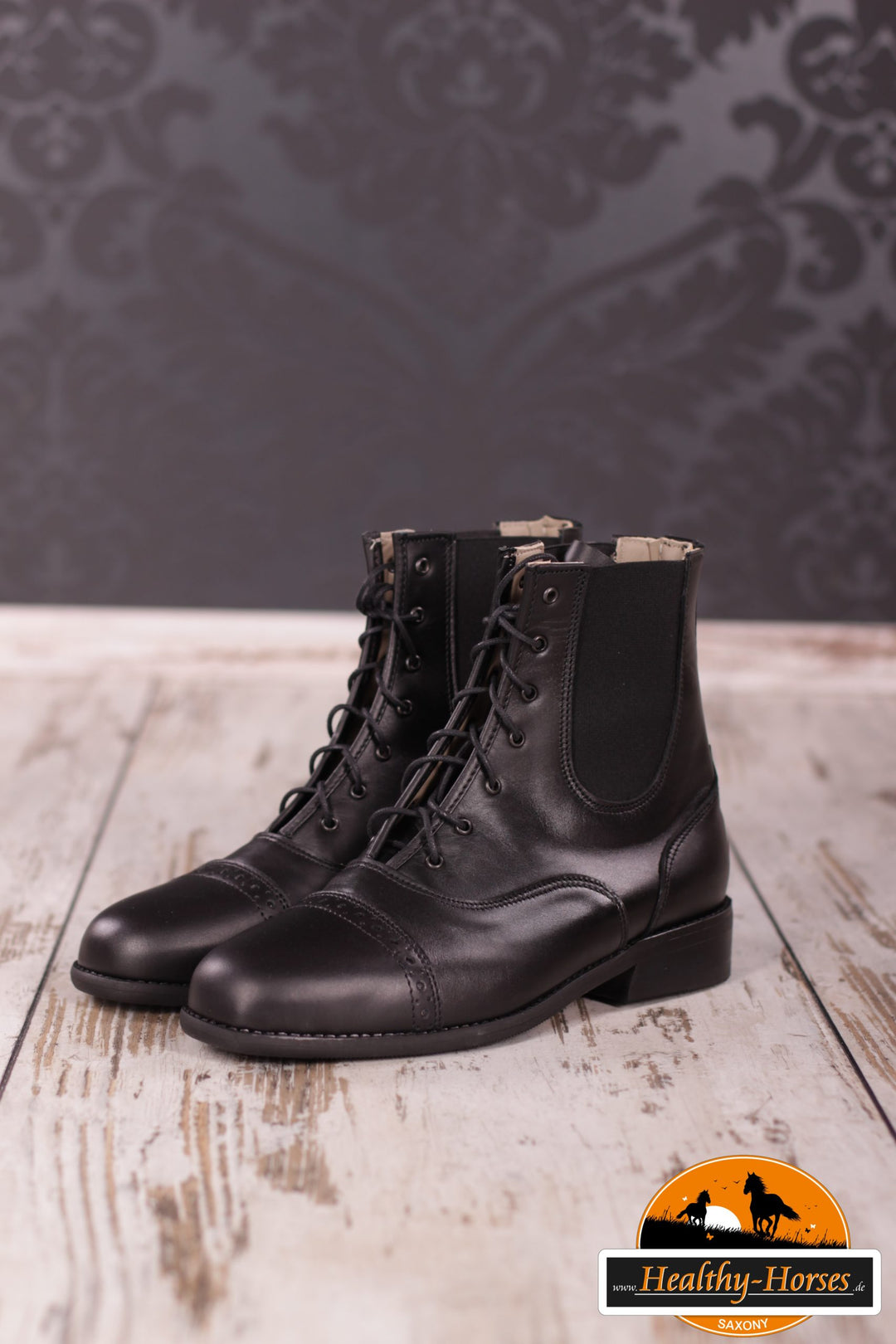 Stiefeletten geschnürt - Schwarz