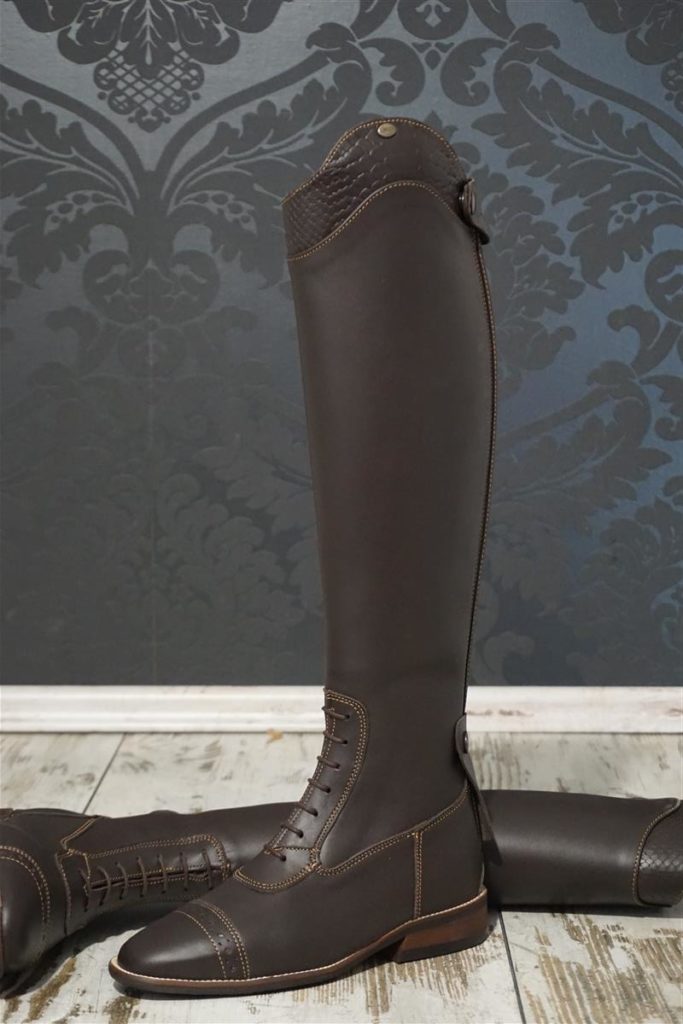 Reitstiefel - Modell Maidstone - Dunkelbraun mit Prägung