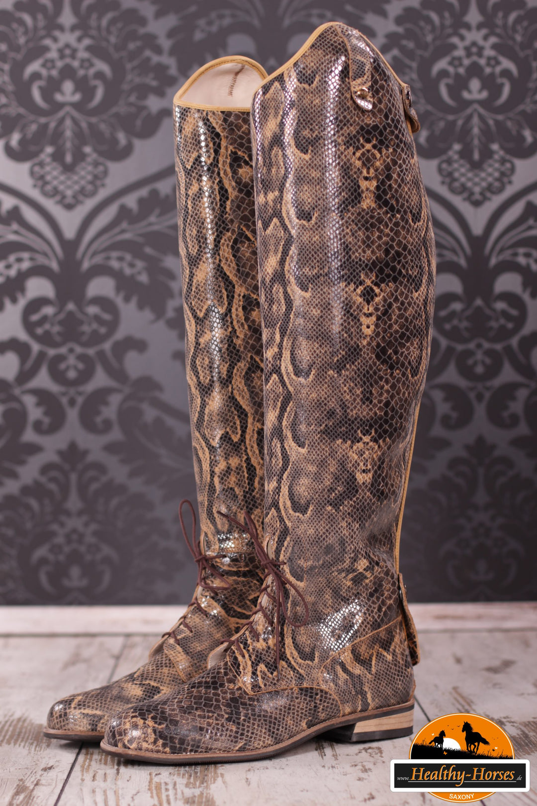 Riding boots model Deluxe - snake pattern