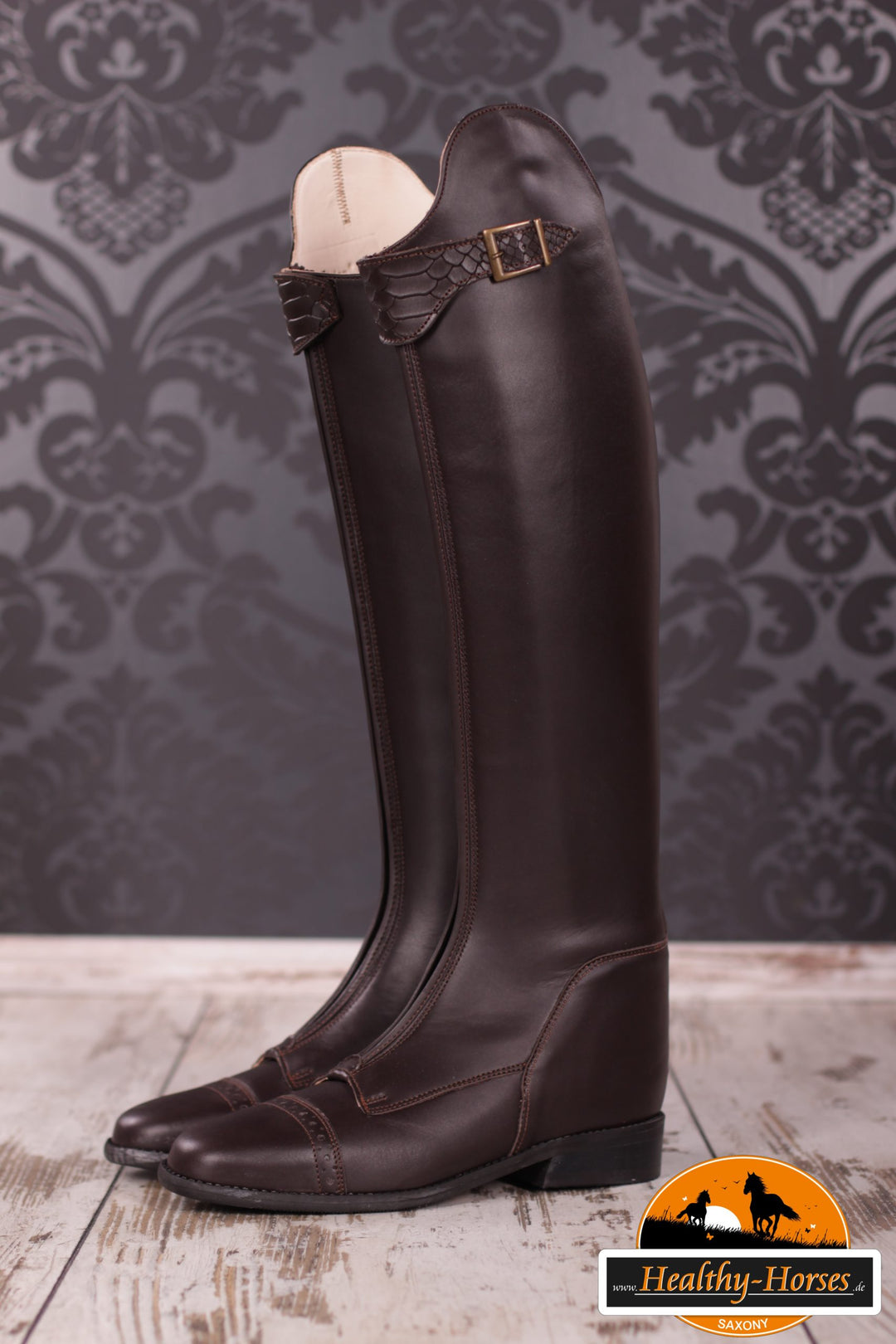 Riding boots model Habanero with zipper - Brown