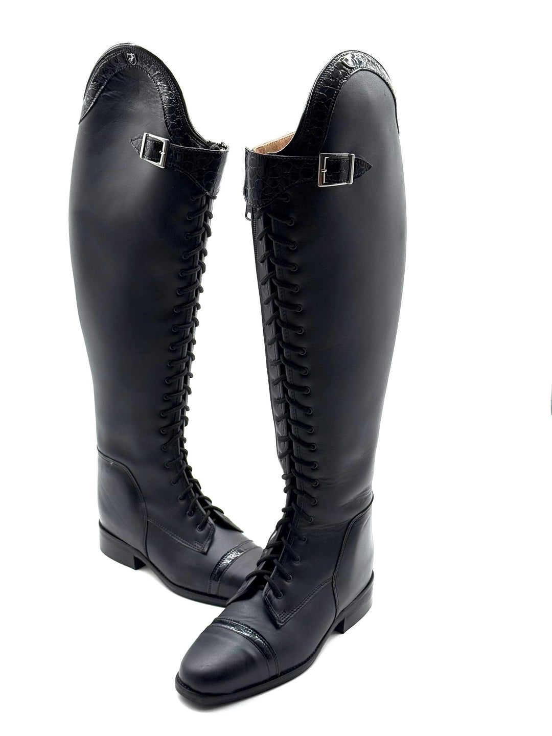 Riding boots brown leather lacing model Habanero size 37