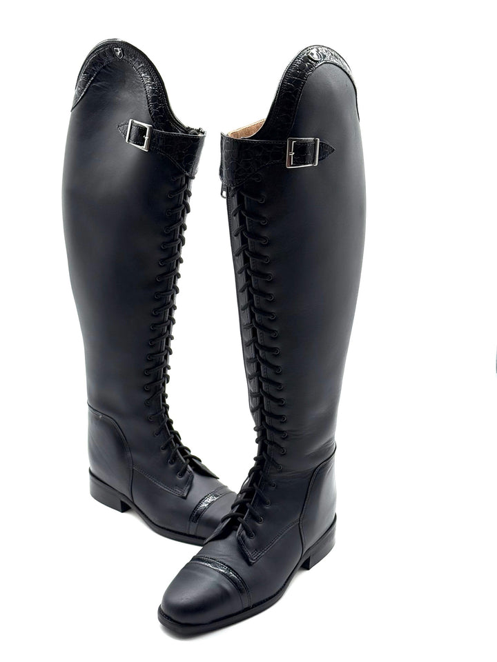 Riding boots brown leather lacing model Habanero size 37