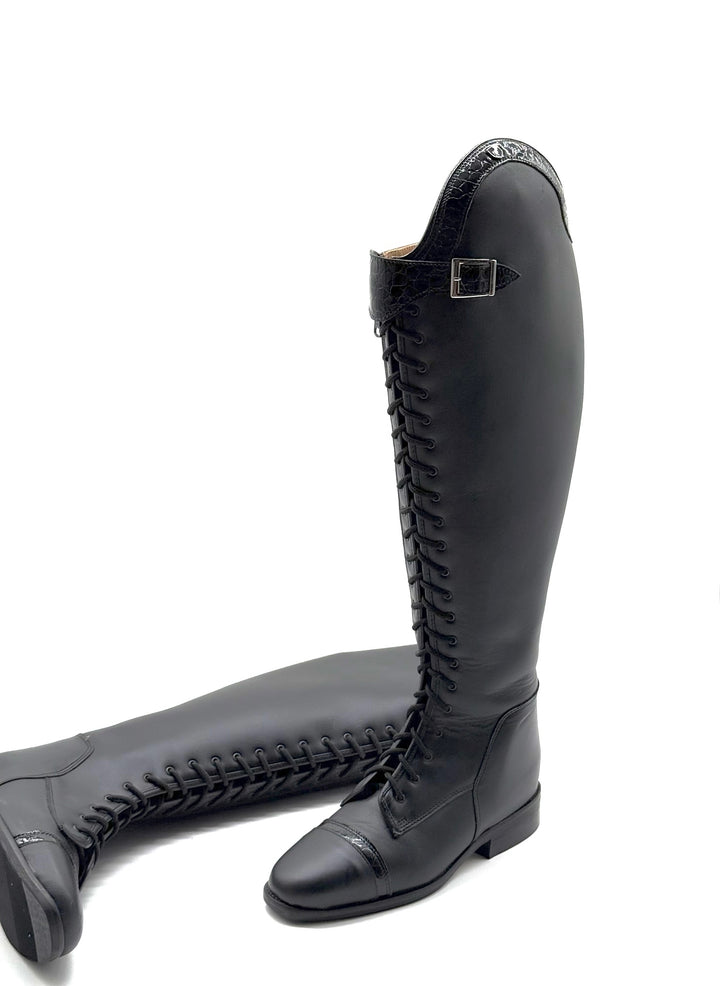 Riding boots brown leather lacing model Habanero size 37