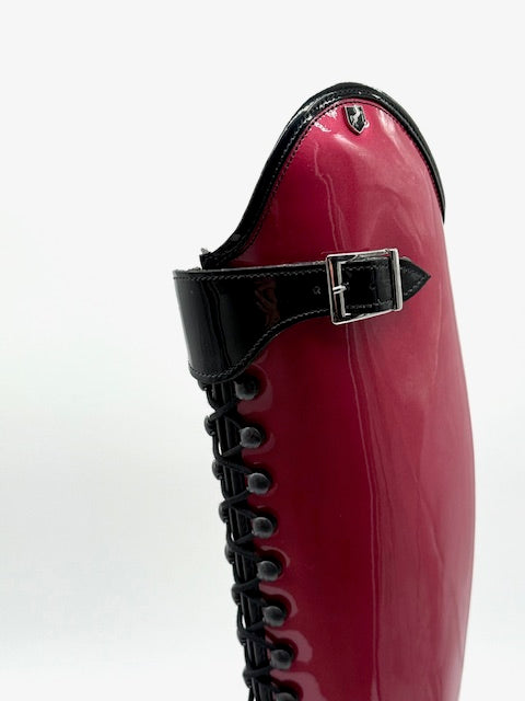 Reitstiefel Pink Lackleder Schnürung  Gr 40